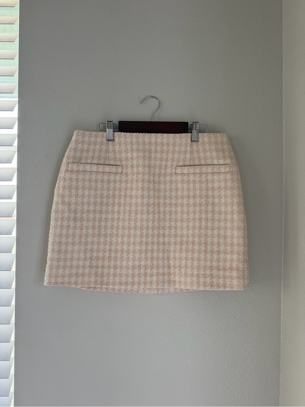 Anine Bing Pink And Cream Tweed Skirt